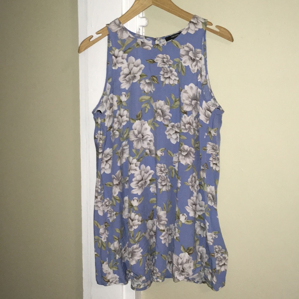 Blue Dress w White Flowers NWOT💸Lower Price/NEG💸
